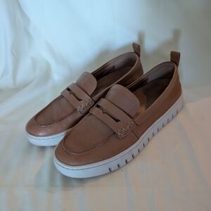 Vionic Women's Brown Uptown Leather Slip On Loafers Sz 6.5 Classic Comfort